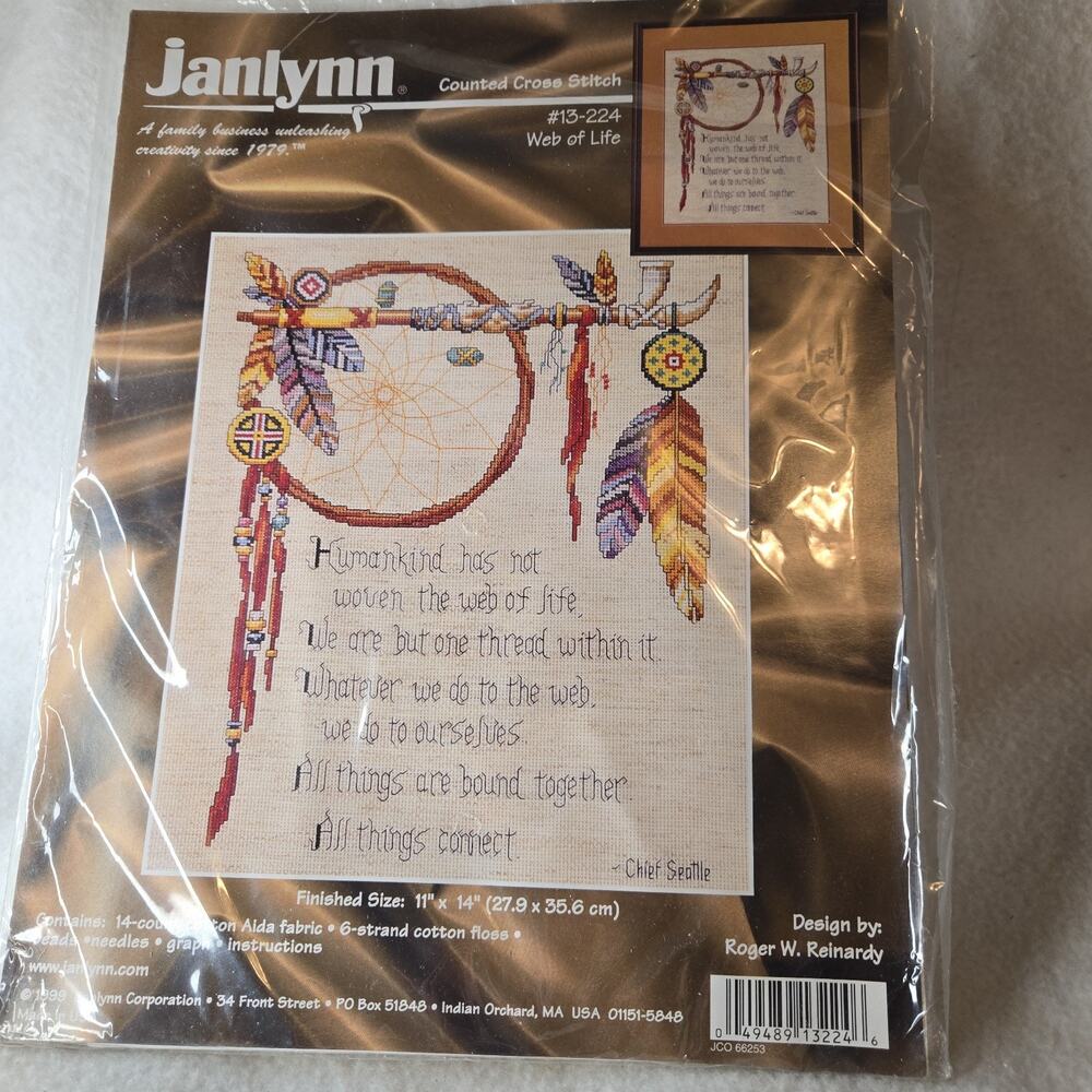1999 Janlynn "Web Of Life" #13-224 Cross Stitch Kit New